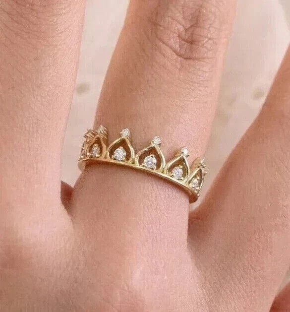 2 Ct Round Simulated Diamond Women's Wedding Band Ring 14k Yellow Gold Plated