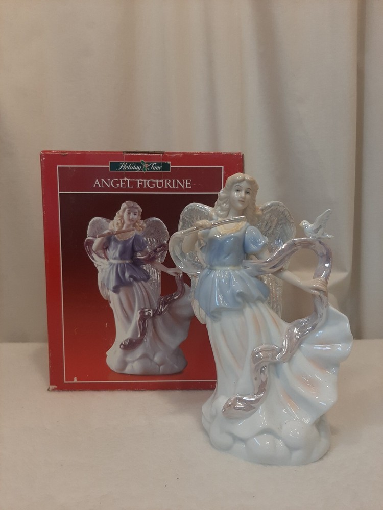 Holiday Time Collectible Musical Angel Figurine with Flute Walmart