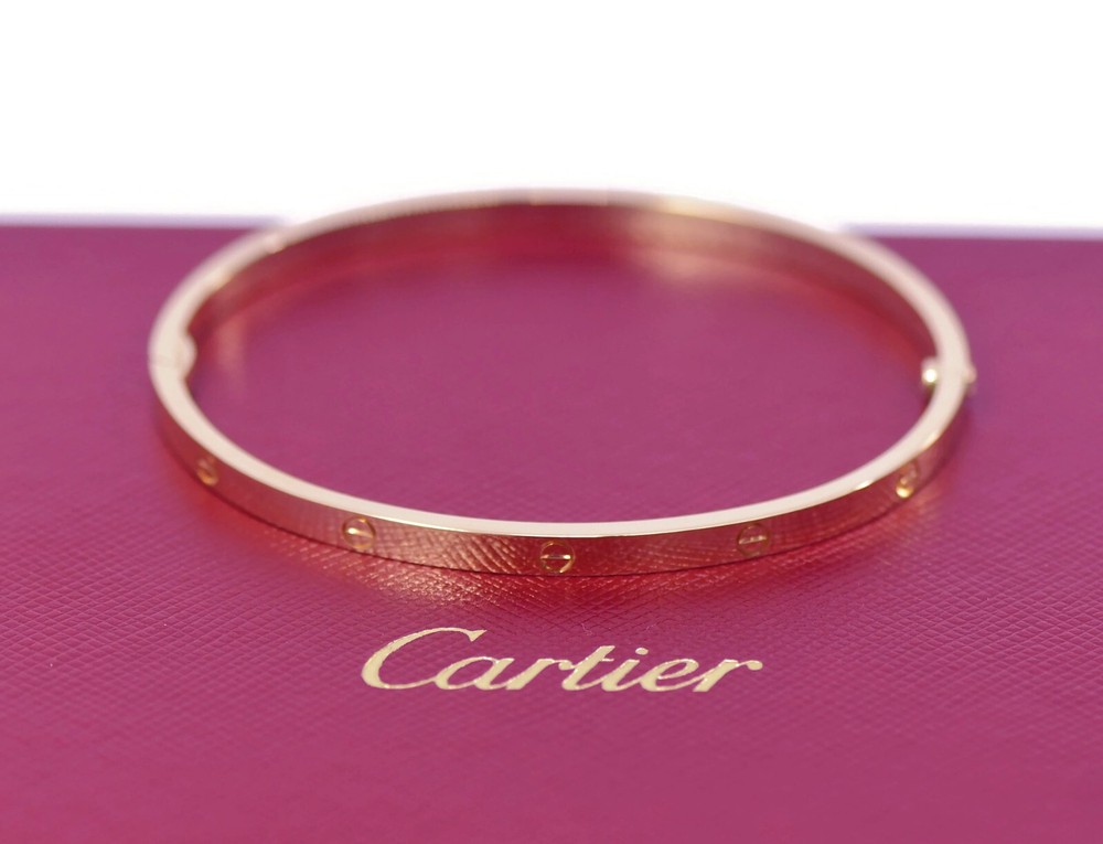 Cartier 18K Yellow Gold Small Love Bracelet Size 18 Luxury Jewelry
