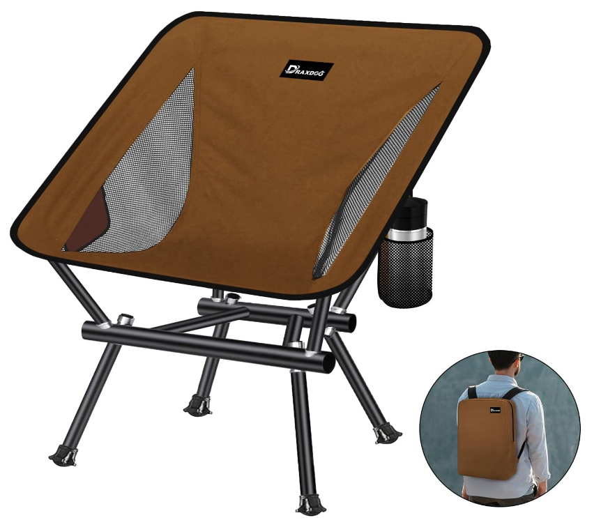 Ultralight Portable Camping Chair with Backpack, Heavy Duty 330 lbs Capacity