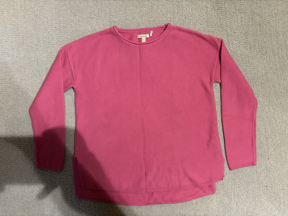 Barbour Knit Sweater - Pink Cotton Wool Women's Size 4 US (UK 8)