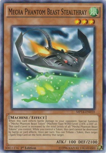 Mecha Phantom Beast Stealthray MP14-EN010 Common 1st Edition Lightly Played Yugioh Card