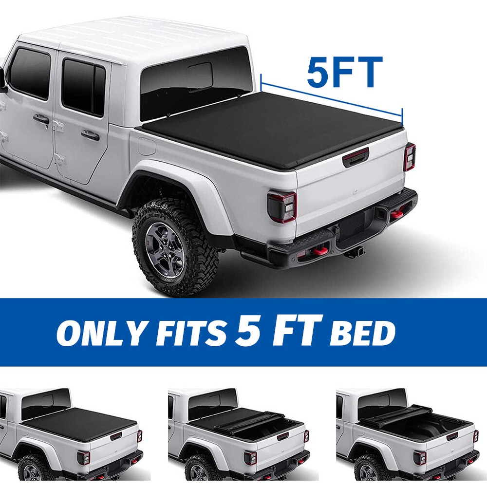 2019-2022 Ford Ranger XLT 5ft Tri-Fold Soft Tonneau Cover