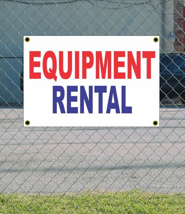 2x3 Equipment Rental Banner Sign – Red White Blue Discount Size & Price