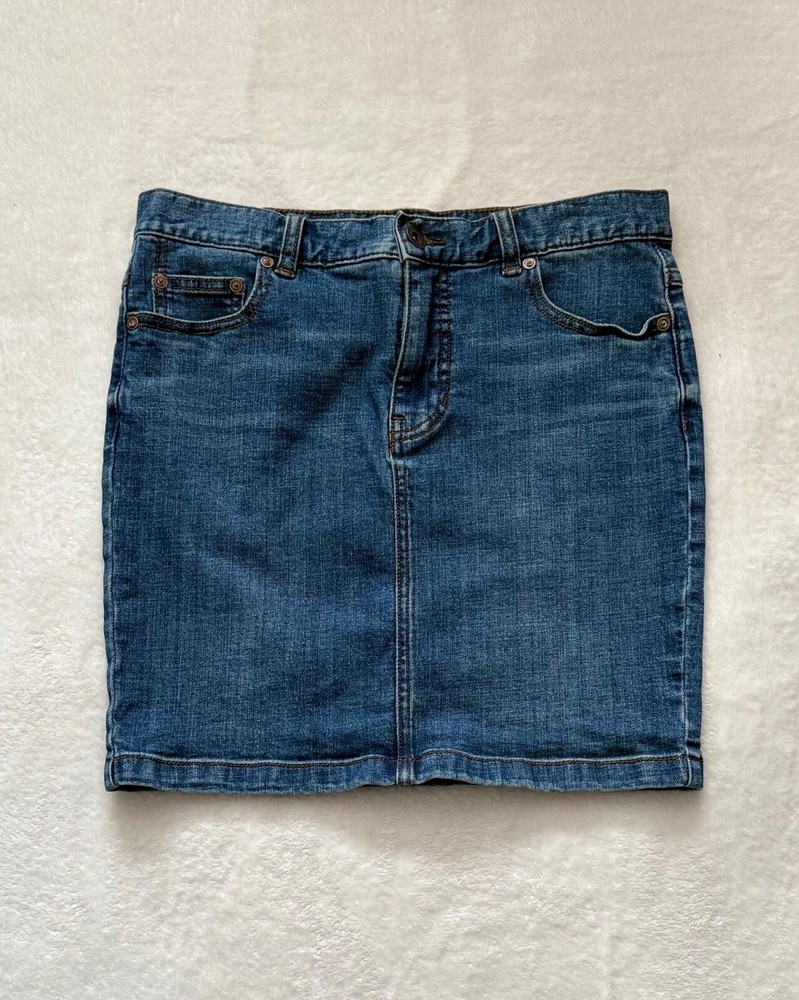 Free People Women's Denim Casual Mini Skirt Medium Wash 5 Pocket Size 2