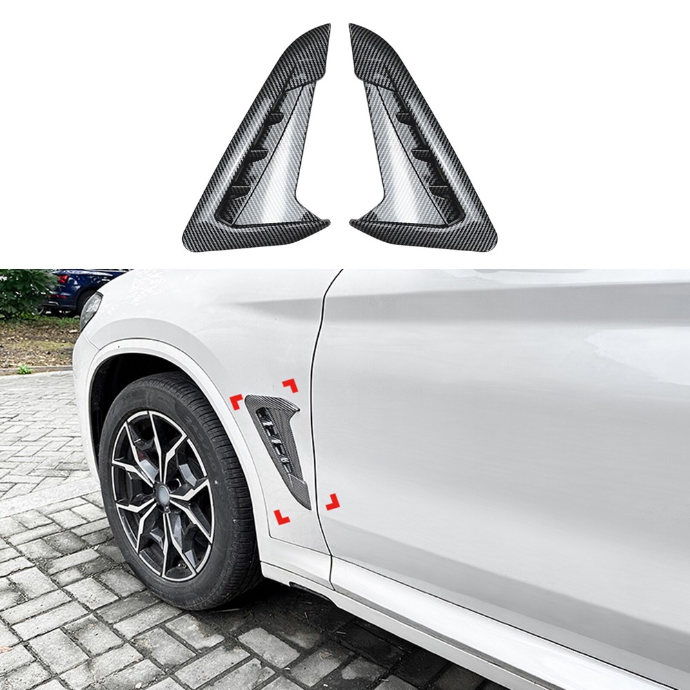 1Pair Side Fender Vent Trim For BMW X3 G01 X4 G02 M Sport 2018-2023 CB Look