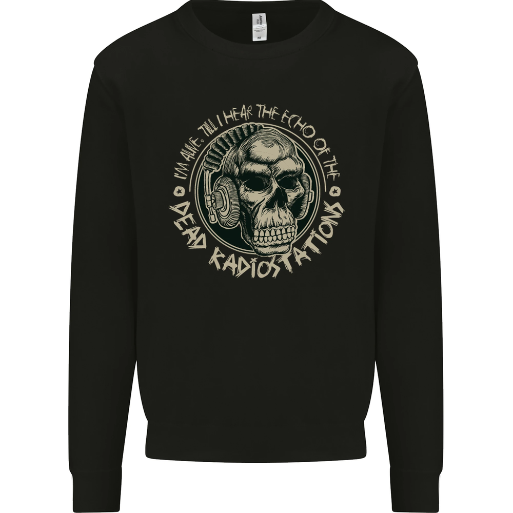 Dead Radio Stations Punk Music Rock Guitar Mens Sweatshirt Jumper
