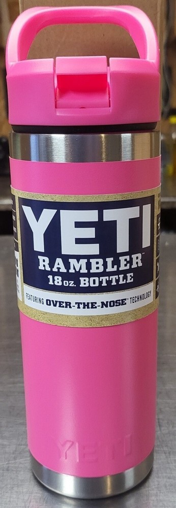 YETI Rambler 18oz Water Bottle with color-matched straw lid NEW!! HP