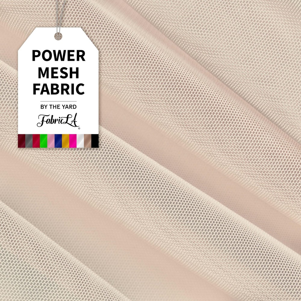 Power Mesh Fabric | 4-Way Stretch Nylon Mesh Fabric | Lightweight Sheer Nylon...