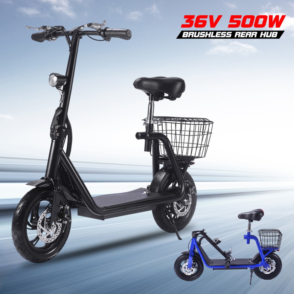 500W 36V 12Ah Sports Electric Scooter for Adults with Seat