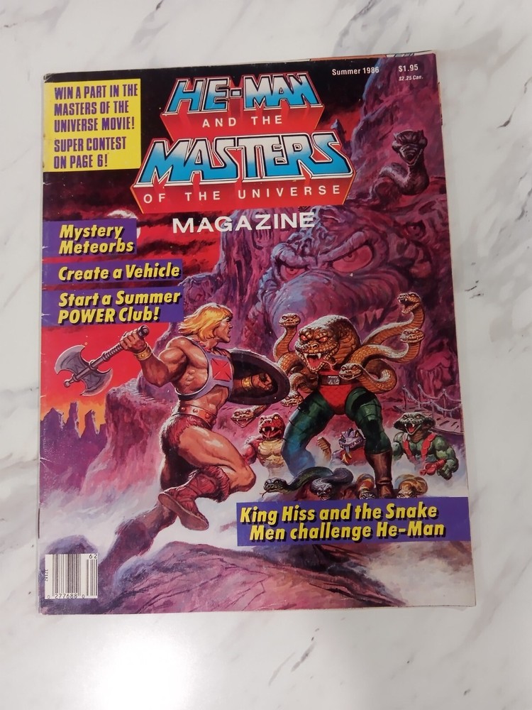 MOTU He-Man Masters of the Universe Summer 1986 Magazine with Posters
