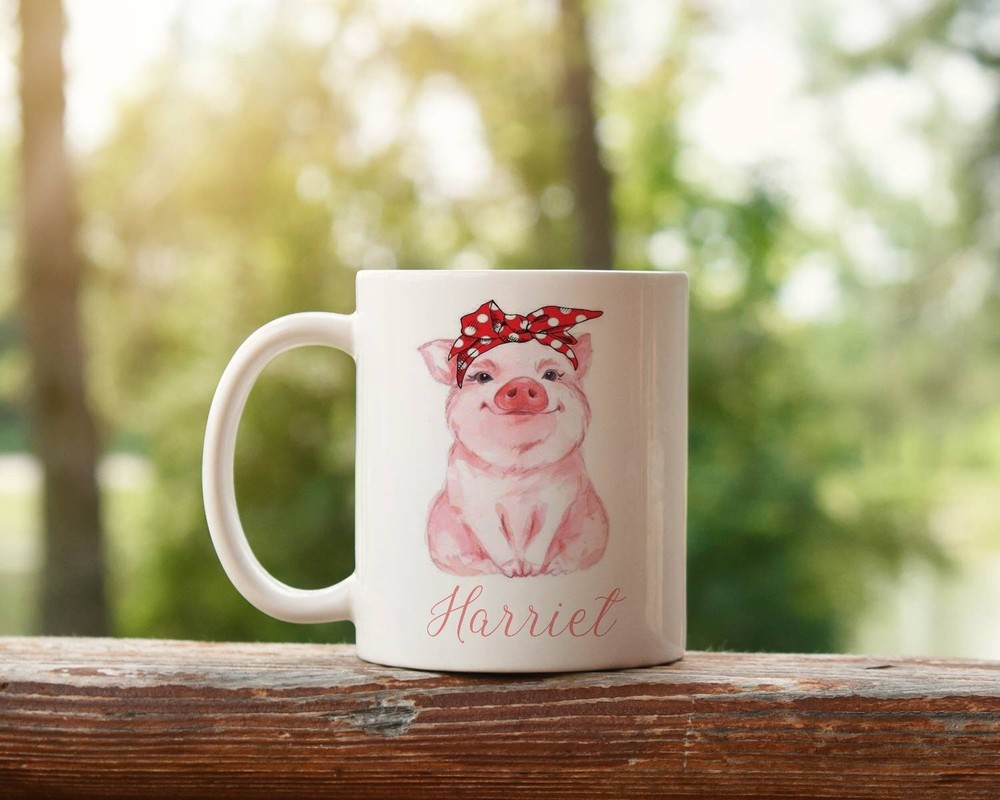 Personalised Pig Mug Personalised Pig Cup Pig Lover Cute Pig Mug Cute Pig Gift