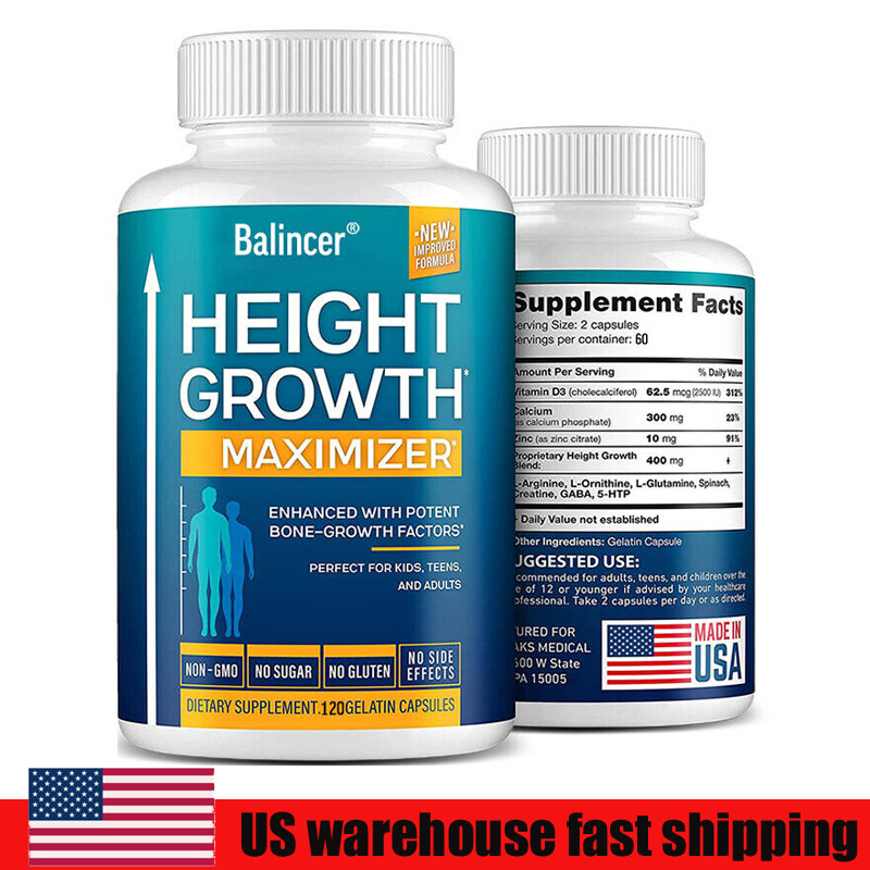 Height Enhancer Growth enhancement 120 Caps To Be Taller Growth Supplement