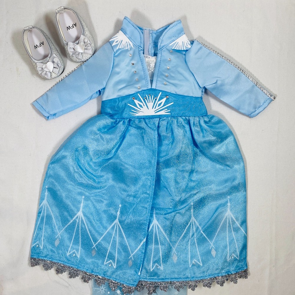 Disney Elsa Blue Travel Adventure Dress Costume Set for 18