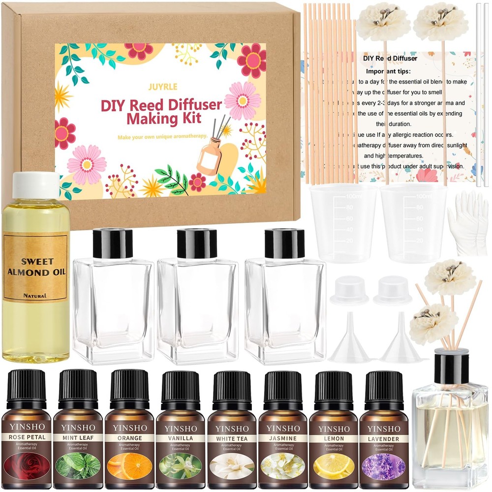DIY Reed Diffuser Making Kit with Essential Oils for Home Fragrance