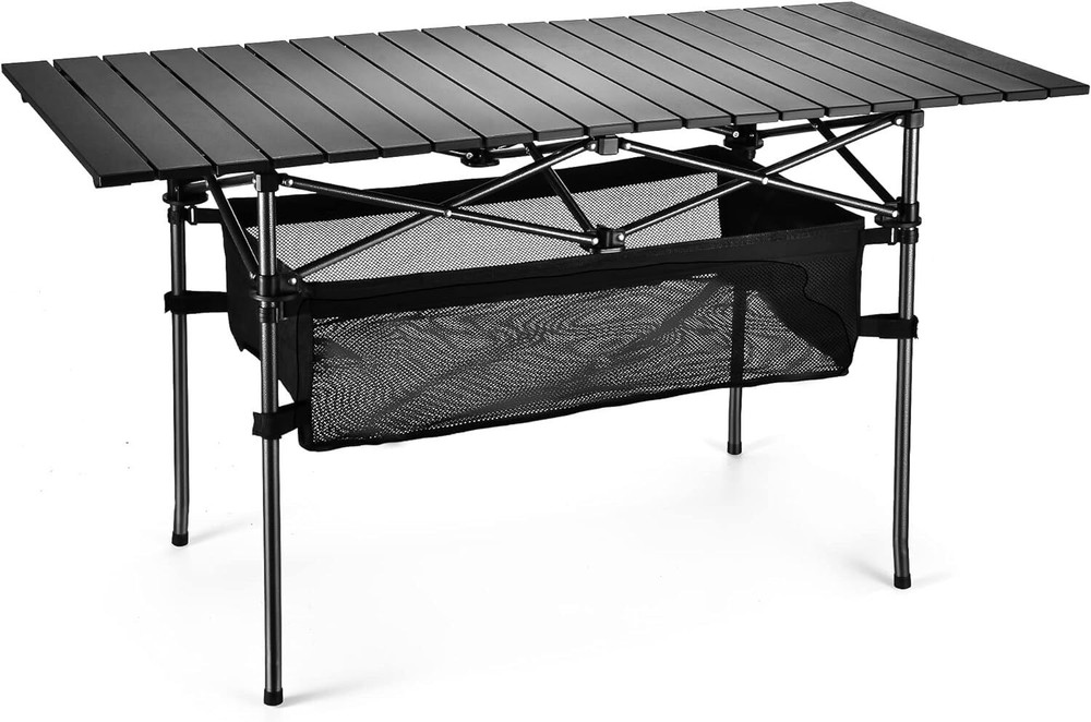Portable Aluminum Roll-up Camping Picnic Table for Outdoor Adventures