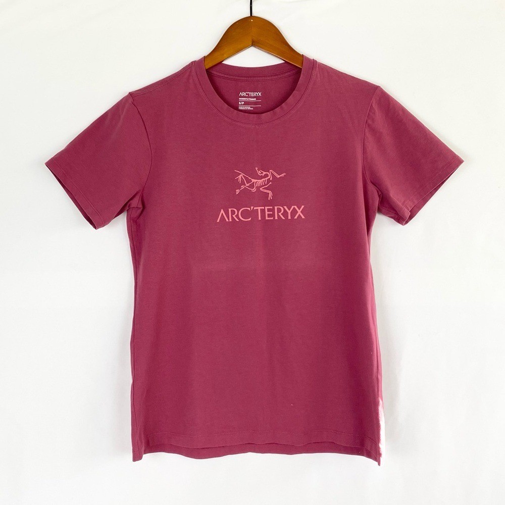 Arc'teryx Arc'Word Logo Short Sleeve T Shirt Tee Size Small Pink