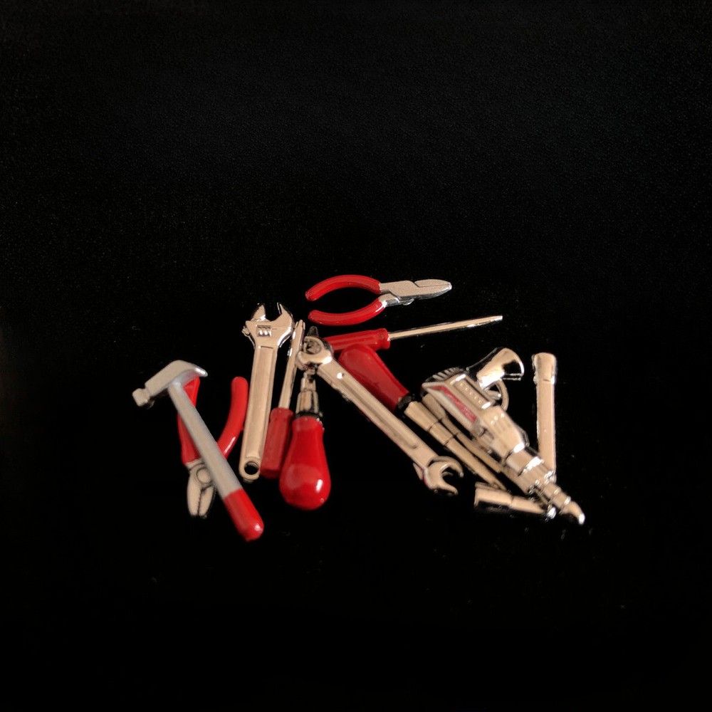 11PCS 1/18 Garage Repair Tool Model Set Workshop Scene Diorama Model Accessories