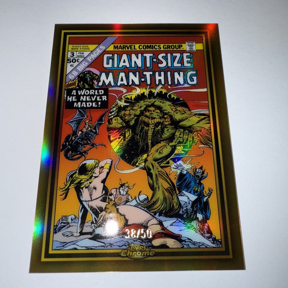 Topps Marvel Chrome Giant-Size Man-Thing MG-6 Gold Refractor SSP 38/50 Rare
