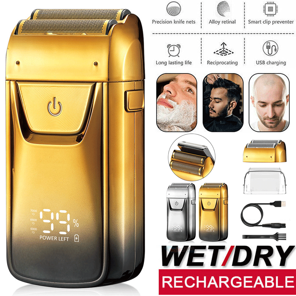 Afeitadora eléctrica USB recortadora afeitadora recargable cortapelos 2 en 1 envío rápido en EE. UU.