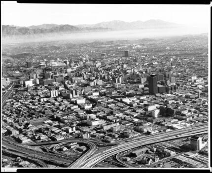 Los Angeles Looking Northeast Over Downtown Showing The Junction O - Old Photo