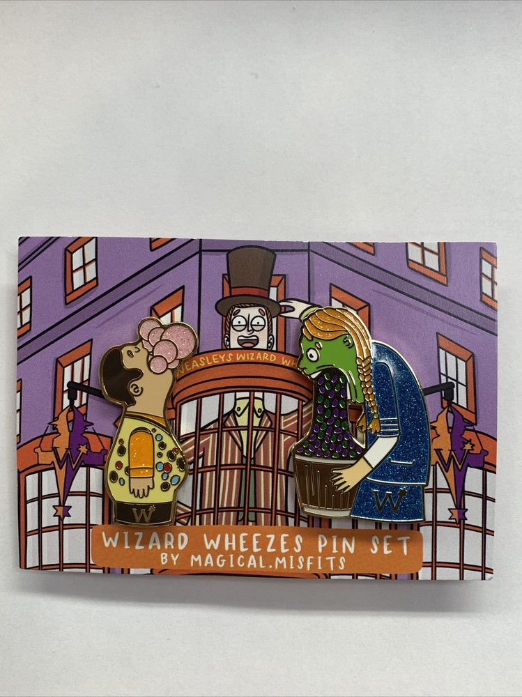 Harry Potter Magical Misfits Glitter Pin Set Wizarding Wheezes A-Grade