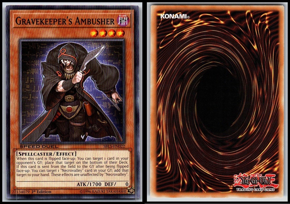Gravekeeper's Ambusher SBLS-EN022 1st Edition Yu-Gi-Oh Ultra Rare Card