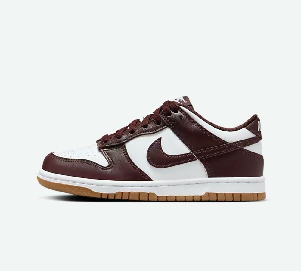 Nike Dunk Low White Gum and light Brown 7 youth