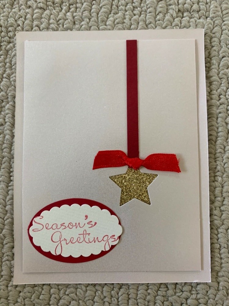 Christmas star ornament holiday card kit of 6 made w/ Stampin' Up!