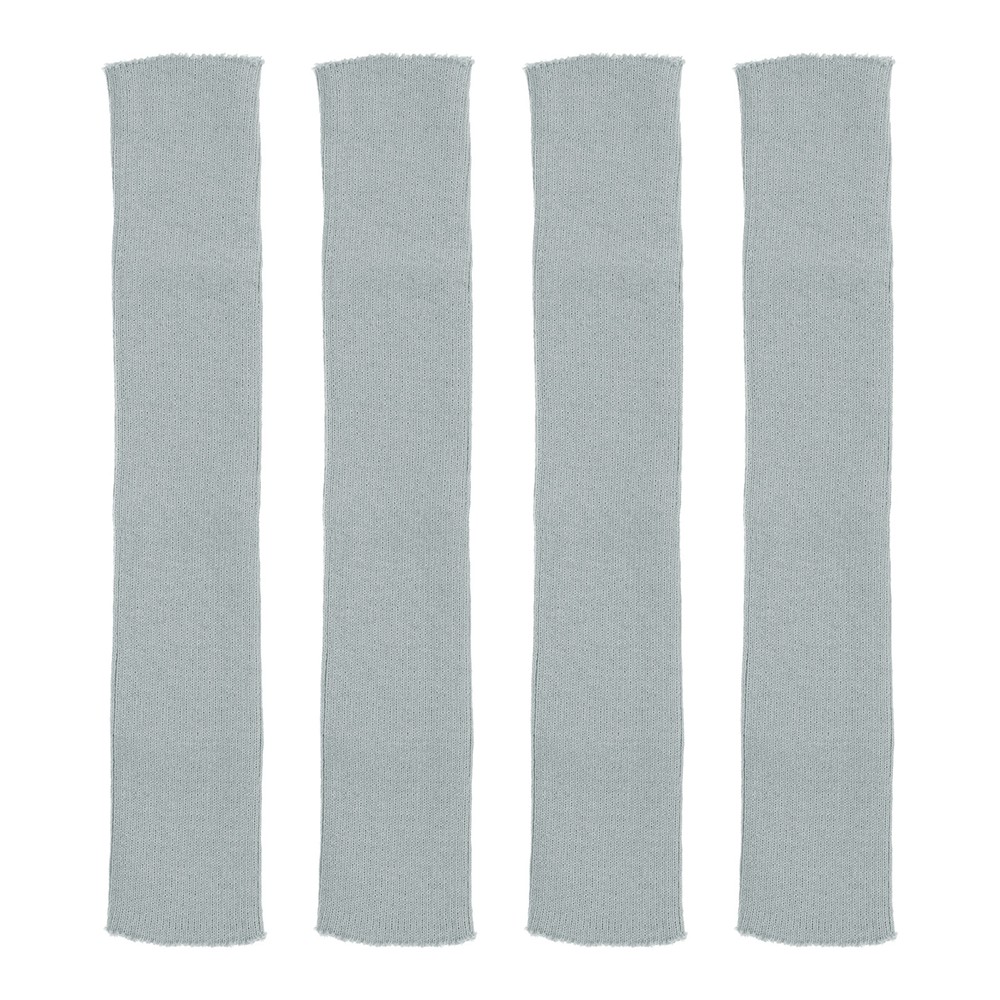 4pcs 40x6cm Elastic Cuffs Ribbed Trim Cotton Fabric Knit Stretch Band Light Grey