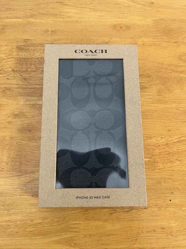 Coach New York Signature Mahogany iPhone XS Max Case Black - Mint