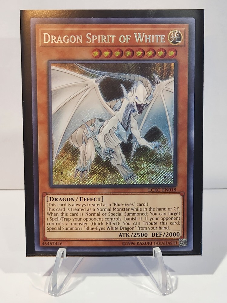 Yu-Gi-Oh Dragon Spirit of White LCKC Secret Rare Lightly Played TCG Card
