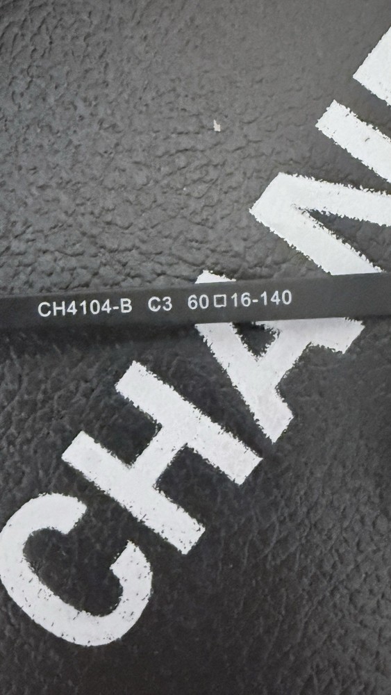 Vintage Chanel Black Rimless Sunglasses with Rhinestone CC Logo Case Included