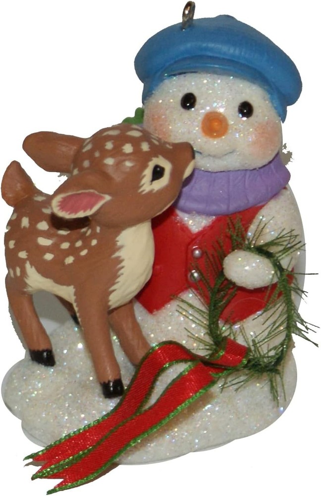 Hallmark Keepsake Ornament Snow Buddies 7th In Series 2004 Snowman Deer