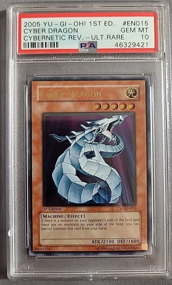 Cyber Dragon CRV-EN015 Ultimate Rare 1st Edition PSA 10 Gem Mint-image