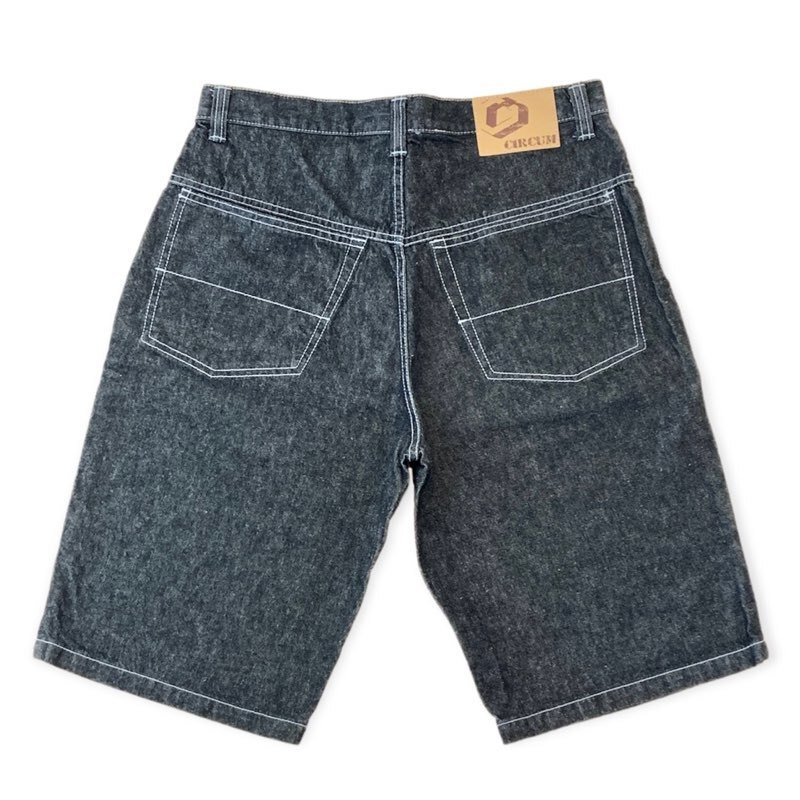 Supreme New CIRCUM Circum   Thick silhouette Denim shorts Black Wide pants Dow