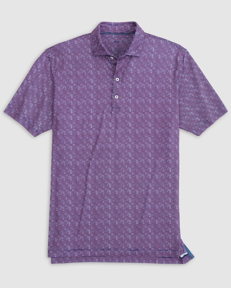 johnnie-O Rowell Printed Jersey Performance Polo Lake Size XL