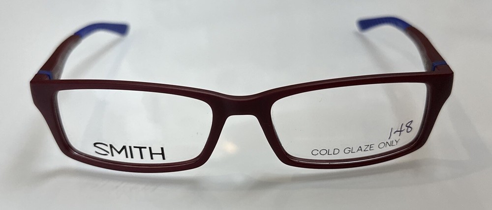 Smith Optics Warwick 2MF Eyeglass Frames Burgundy Blue 53-17-140