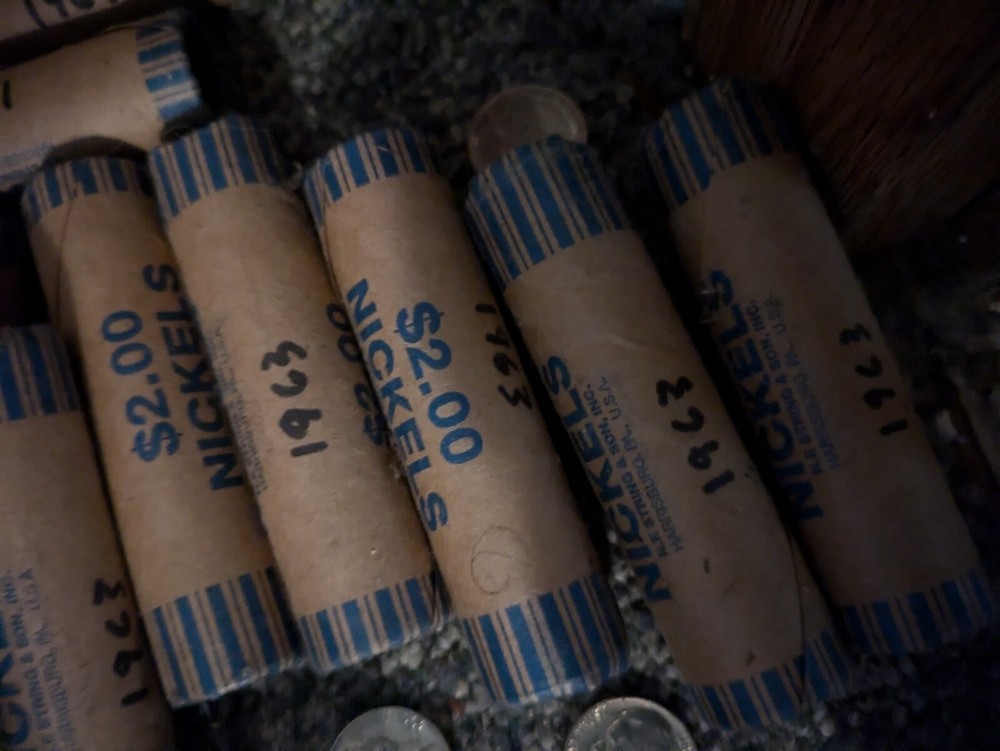 1963  JEFFERSON NICKEL ROLL 40 COINS  BU  ORIGINAL