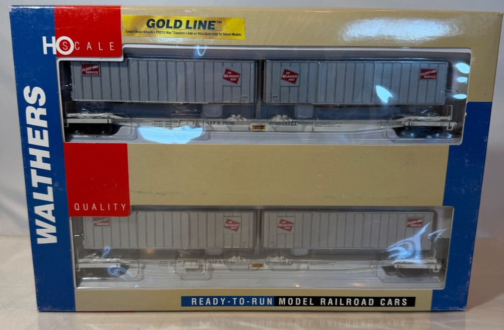 🚂 Walthers HO Scale Southern Flexi-Van Flat Car, Trailer 2 Pk Set 932-23922🚂