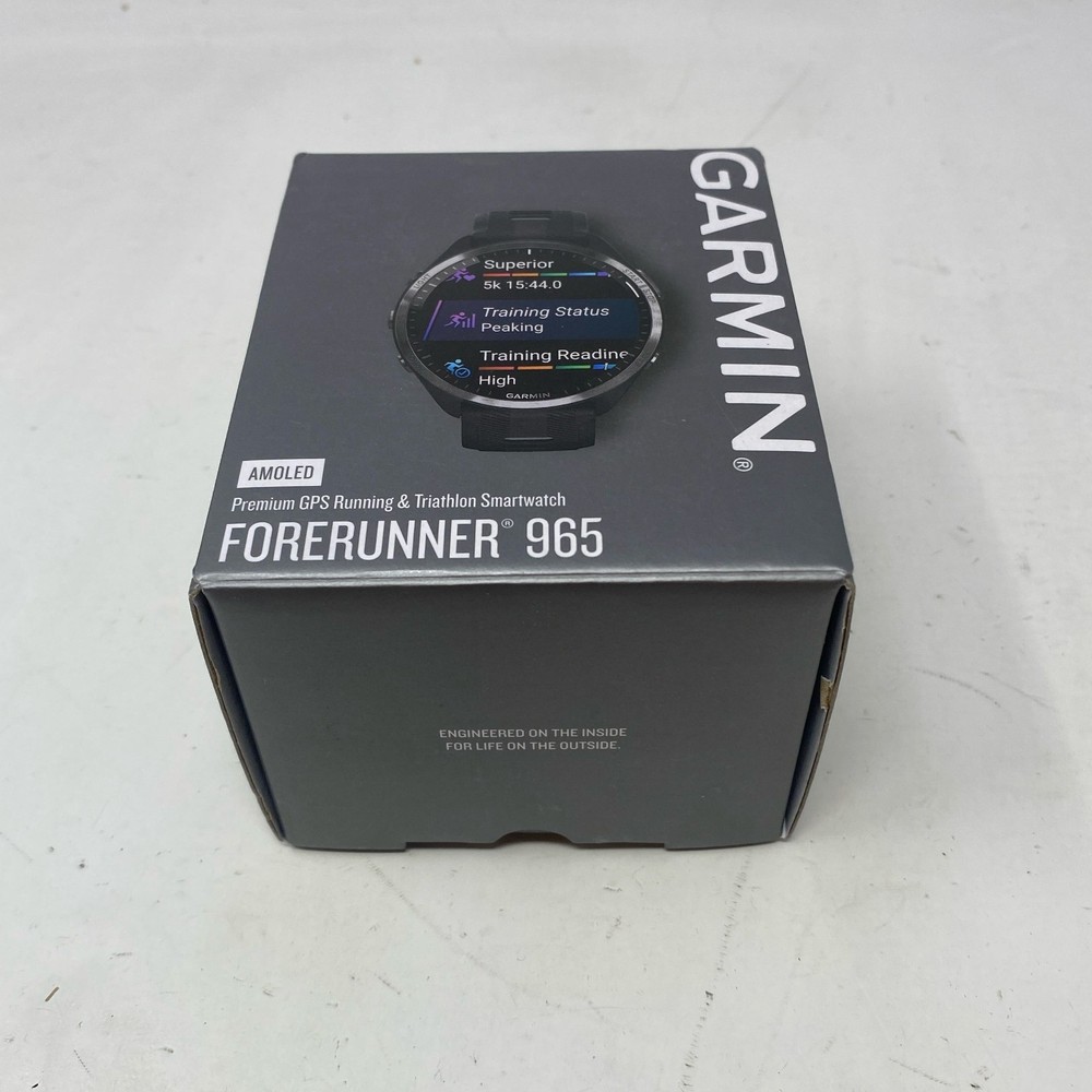 Garmin Forerunner 965 GPS Smartwatch Black/Powder Gray 47mm AMOLED