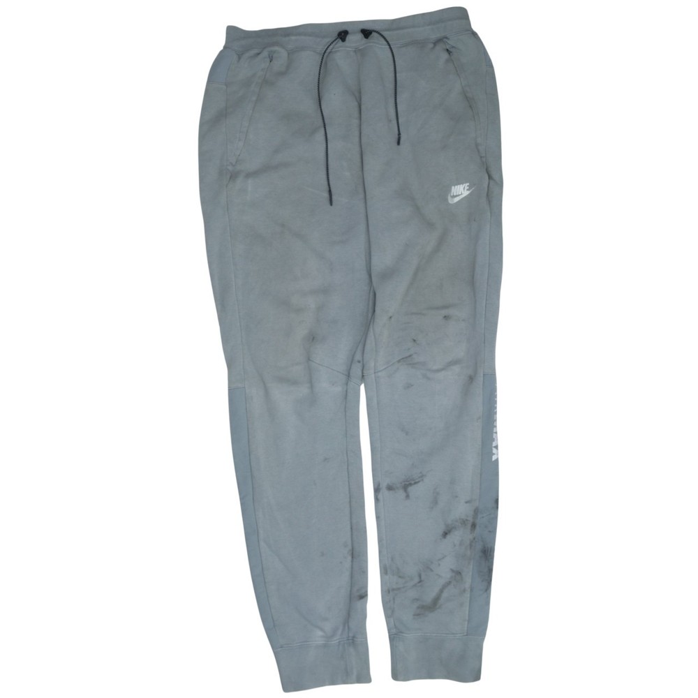 Nike Mens Joggers Grey Fleece Relaxed Fit Elastic Waist Tapered Sweatpants L