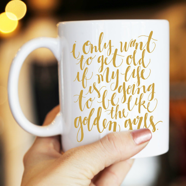 Golden Girls Funny Illustrated Coffee Mug