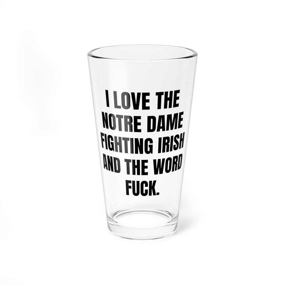 Notre Dame Fighting Irish Gift - 16 oz Pint Beer Glass : College Football Fan