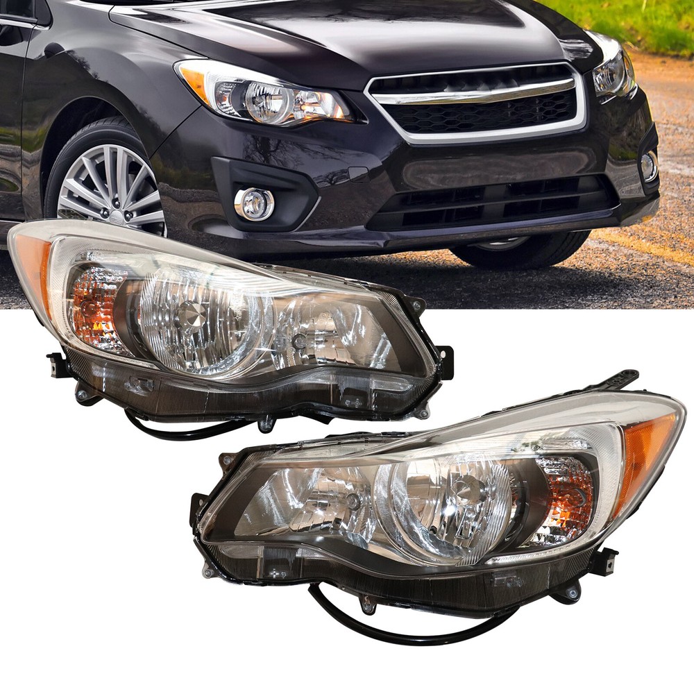 Headlight Set For 2012-2016 Subaru Impreza Left and Right With Bulb 2Pcs Assemly