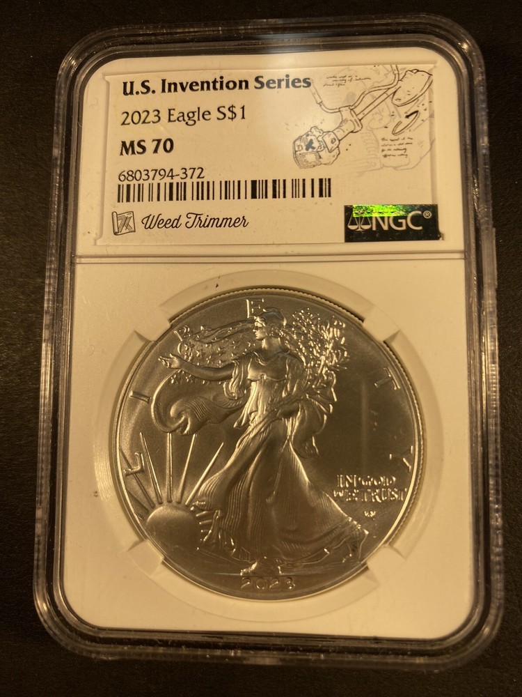 2023 AMERICAN SILVER EAGLE NGC MS70 US INVENTION SERIES 