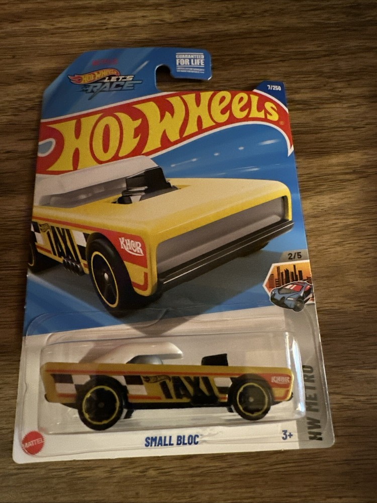 Hot Wheels 2025 Mainline Case A Metro Small Bloc Taxi Yellow Lets Race 7