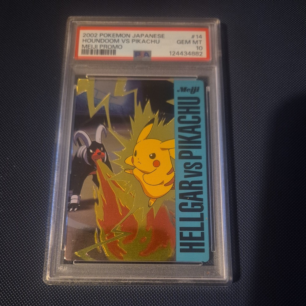 2002 Japanese Pokemon Meiji Promo Pikachu VS Houndoom 14 - PSA 10 POP 10!