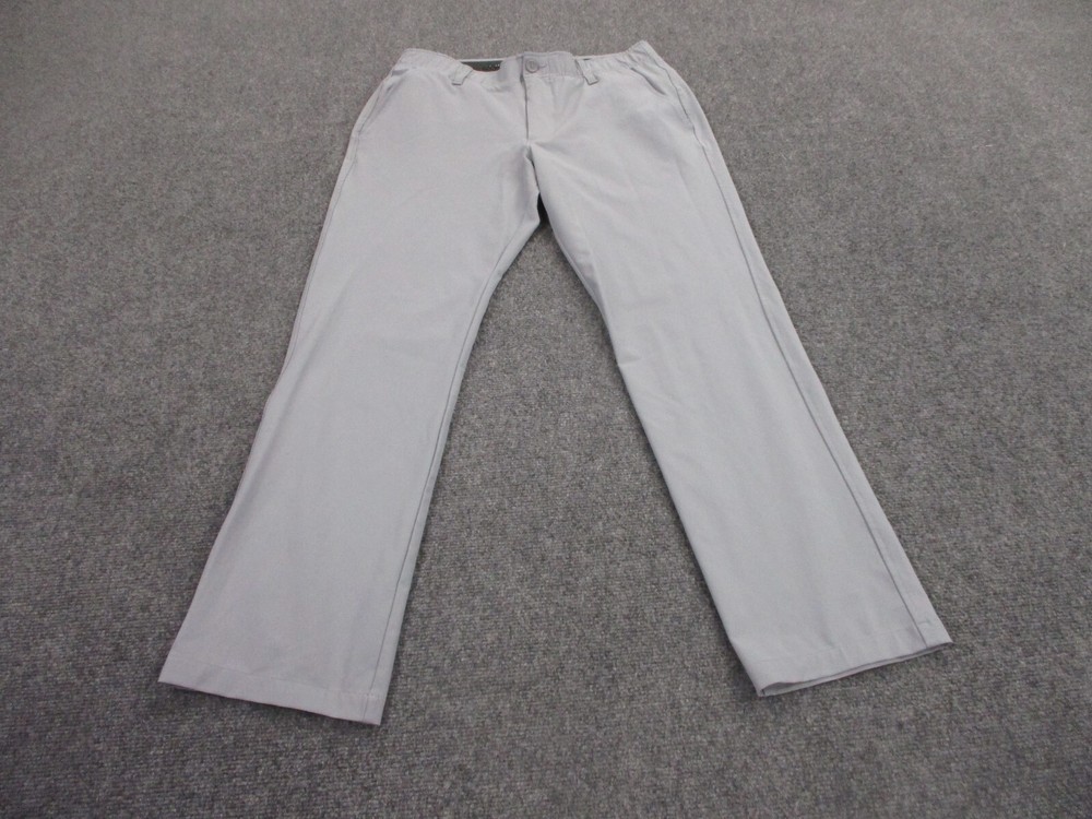 Under Armour Men's Gray Performance Chino Golf Pants 32x30 Stretch Casual Comfortable Fit