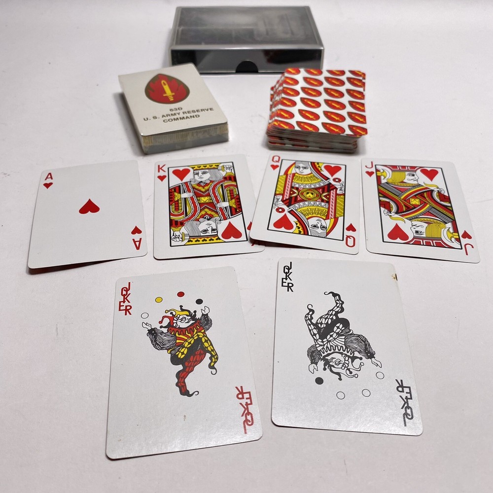 US Army 63rd Reserve Command Airborne Playing Cards 2 Decks